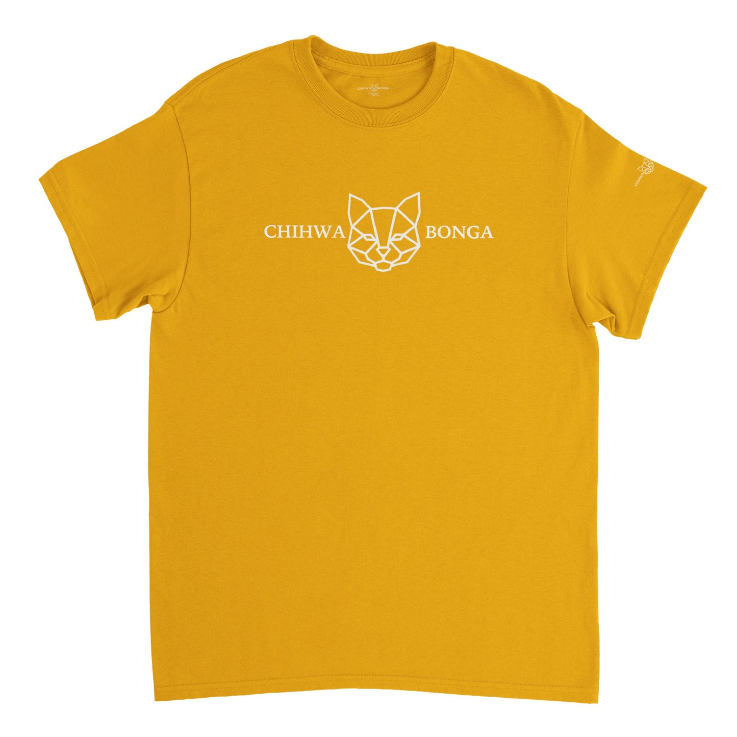 Chihwa Bonga Heavyweight Unisex Crewneck T-shirt (White Font Variant)