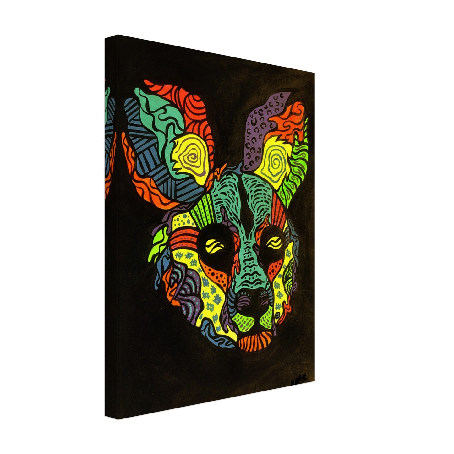 The African Wild Dog Face 50x70 cm / 20x28″ - Vertical - Slim