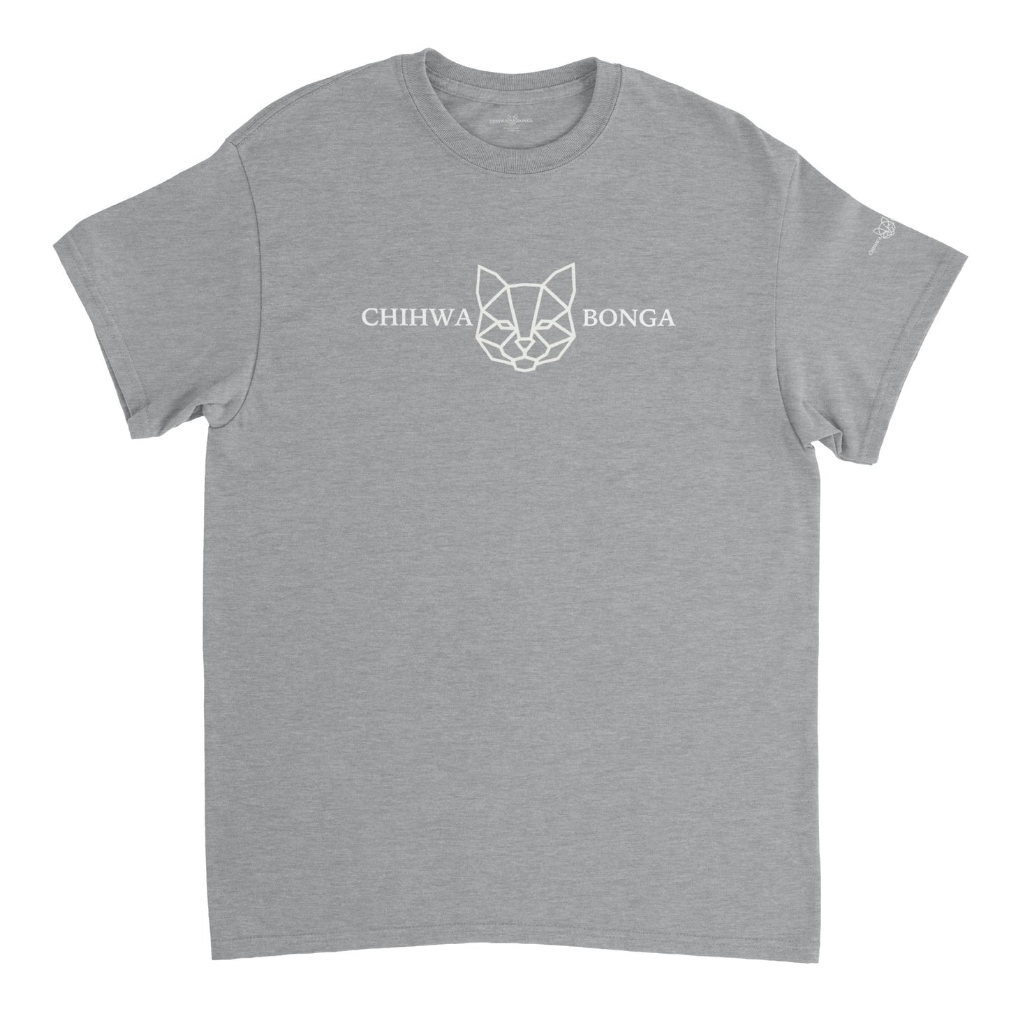 Chihwa Bonga Heavyweight Unisex Crewneck T-shirt  (White Font Variant)